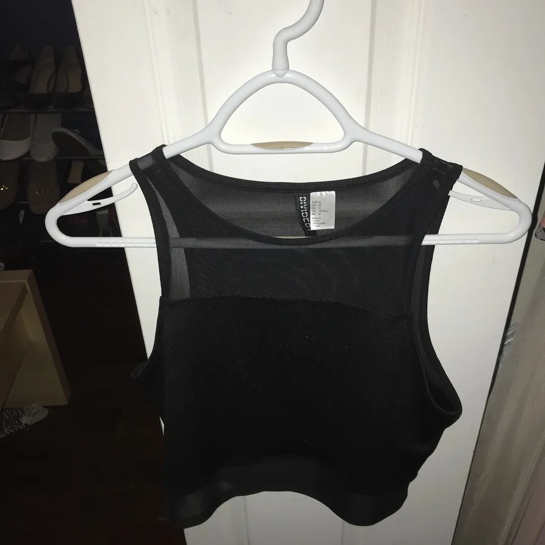 Black H&M Crop Top - Size Small photo 1