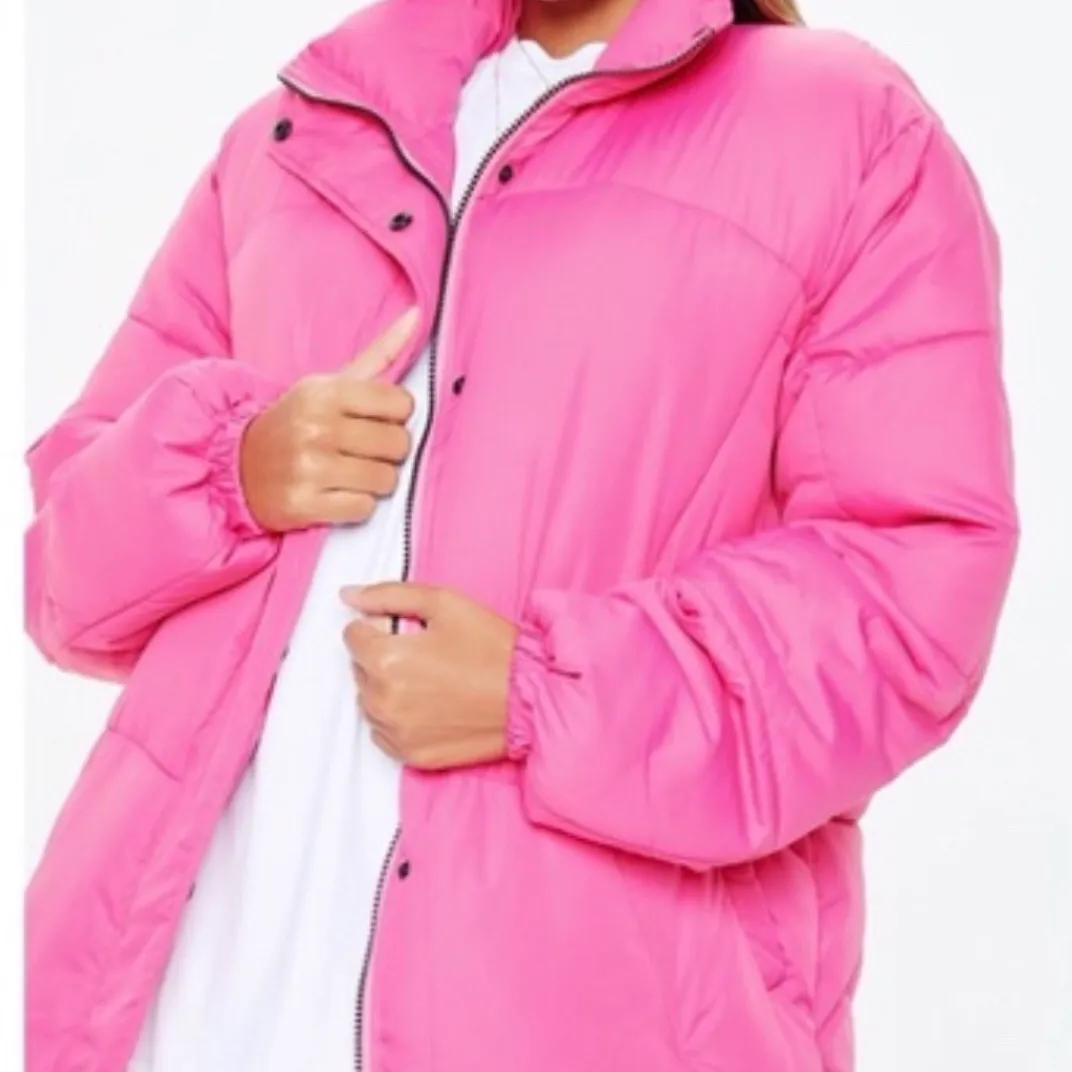 Missguided Pink Oversize Puffer photo 3