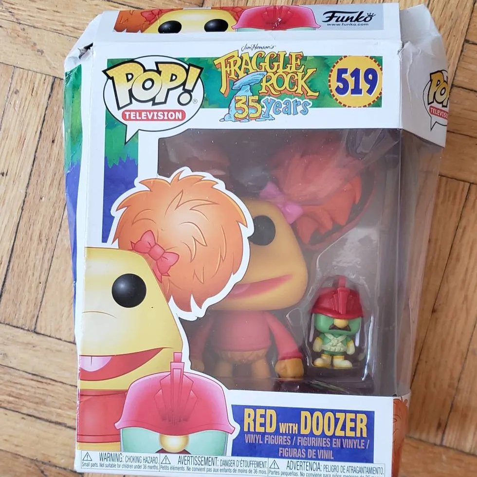 Slightly Squished Box Fraggle Rock "Red With Doozer" Funko Po... photo 1