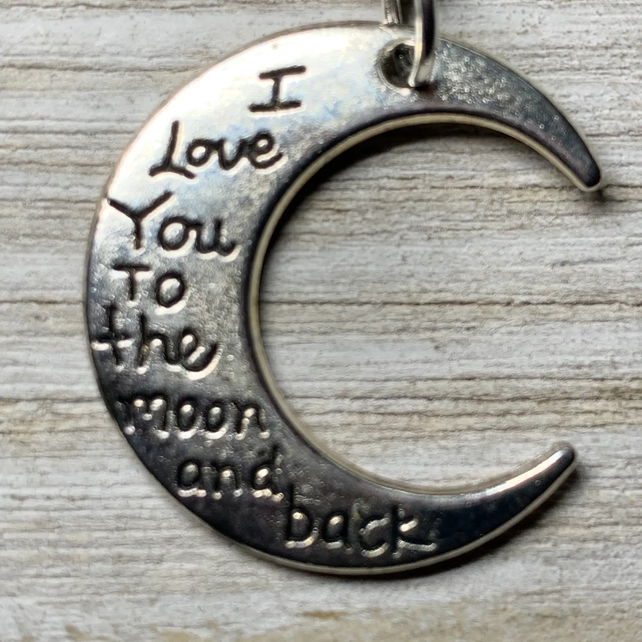 Moon pendant - 'I love you to the moon and back' photo 1