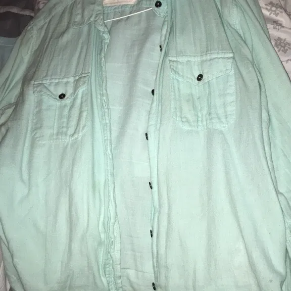 Teal Button Up photo 1