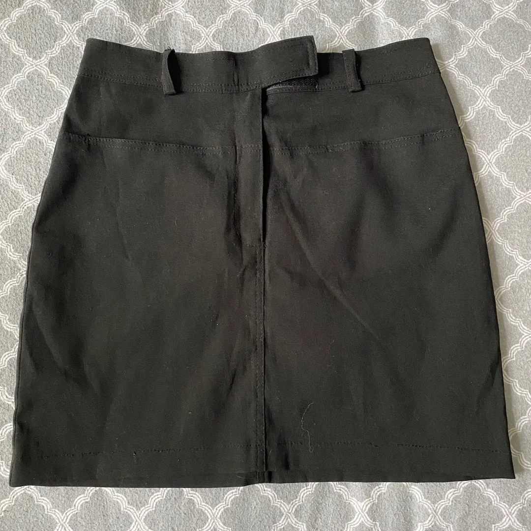 Black Elastic Mini Skirt photo 1