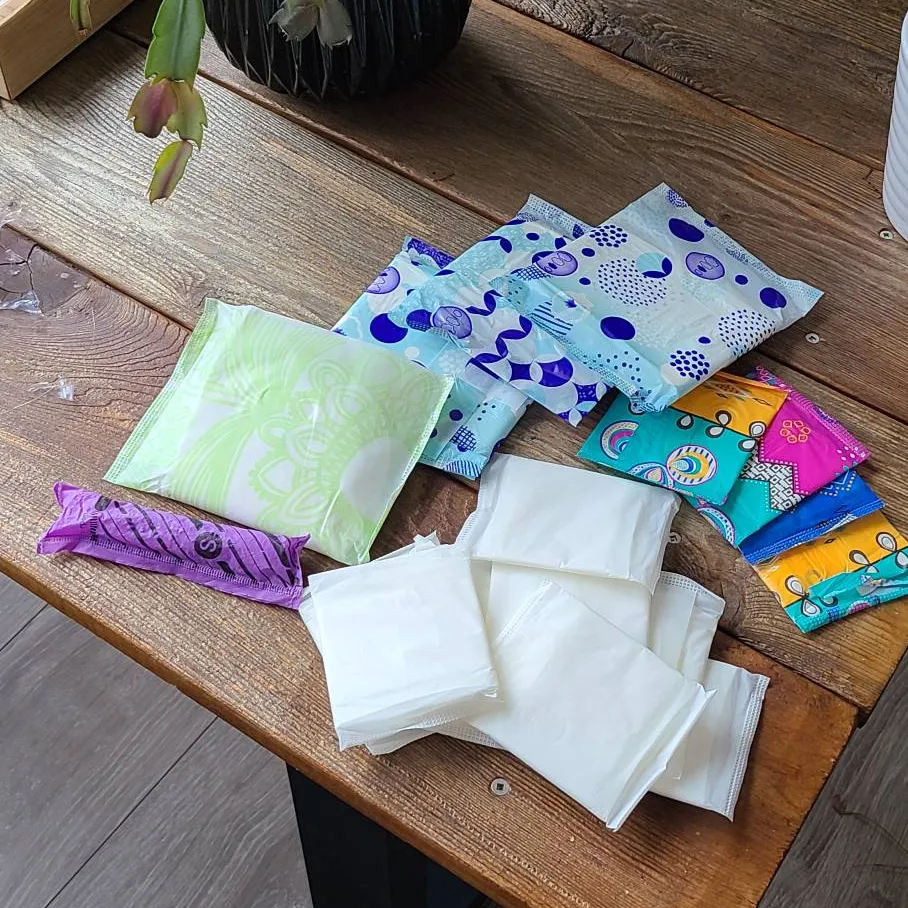 Bunch Of Menstural Pads And A Lone Tampon photo 1