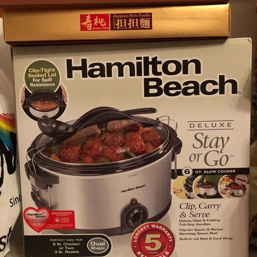 Hamilton Beach Stay-or-Go Slow Cooker, 6-qt Brand New photo 1