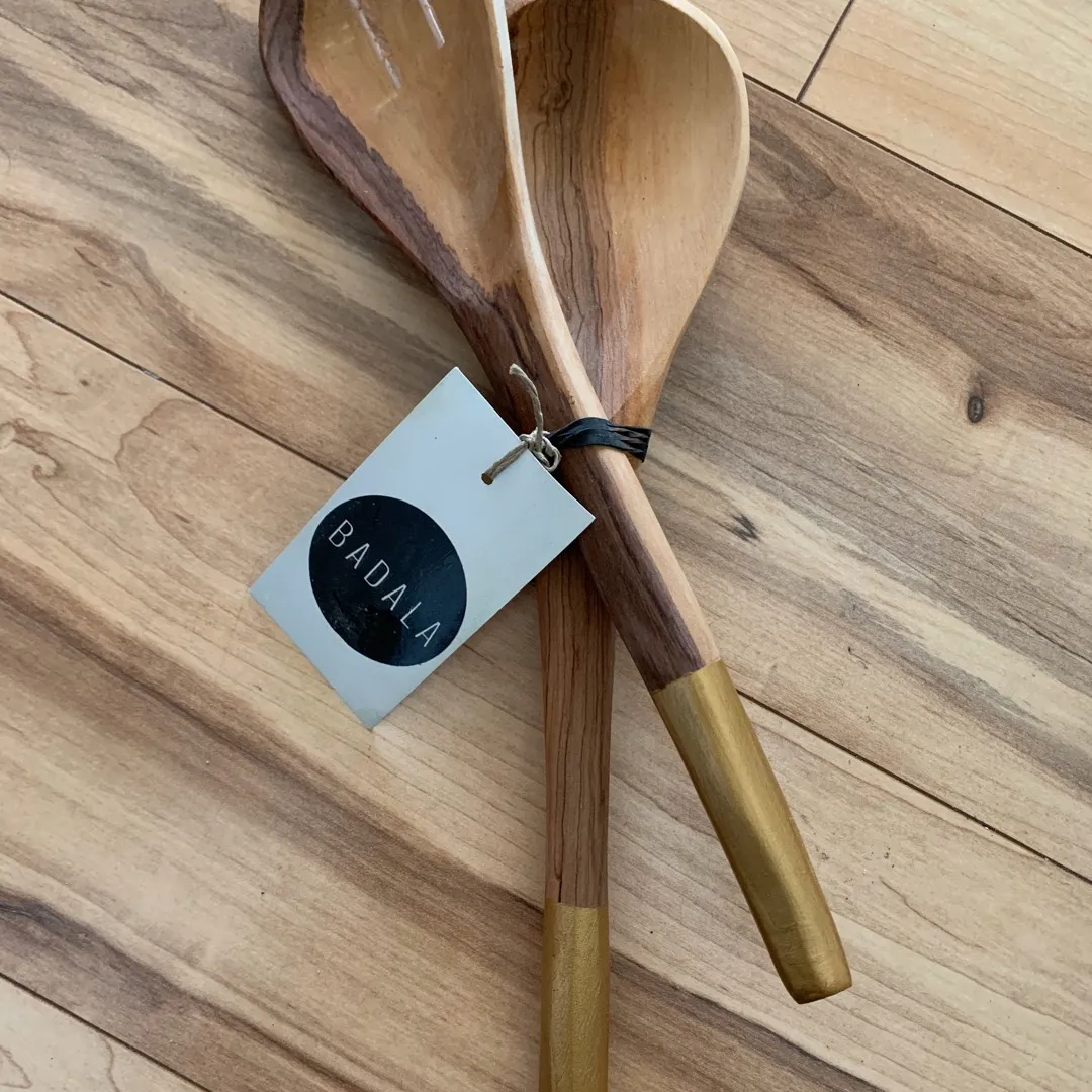 Handmade Wooden Serving Spoons photo 1
