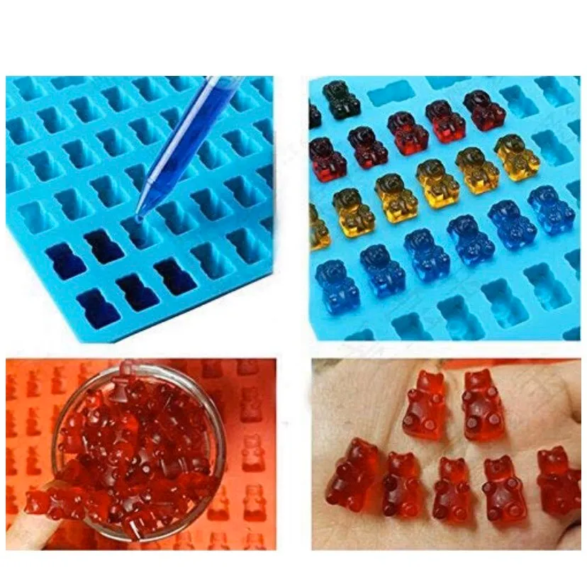Brand New 5 X Gummy Bear Silicone Mould Kit With Droppers photo 7