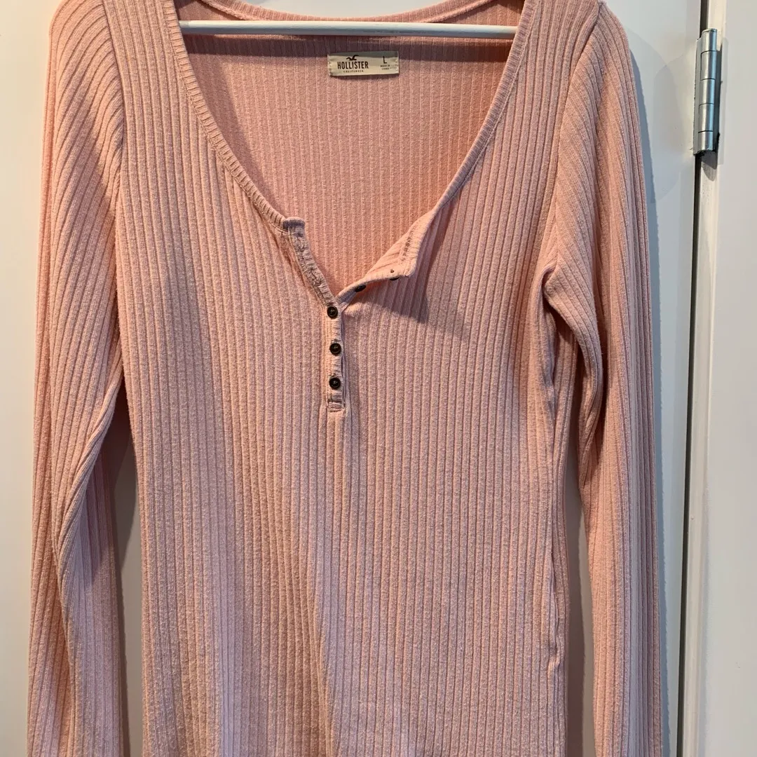Baby Pink Hollister Long Sleeve photo 1