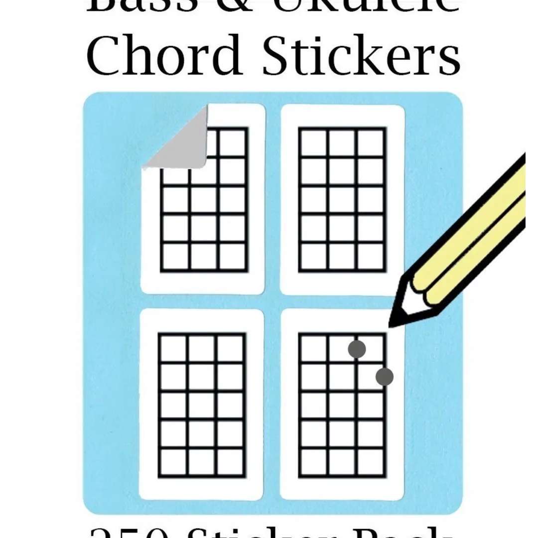 Ukulele chord diagram Stickers (250 Pack)New photo 1