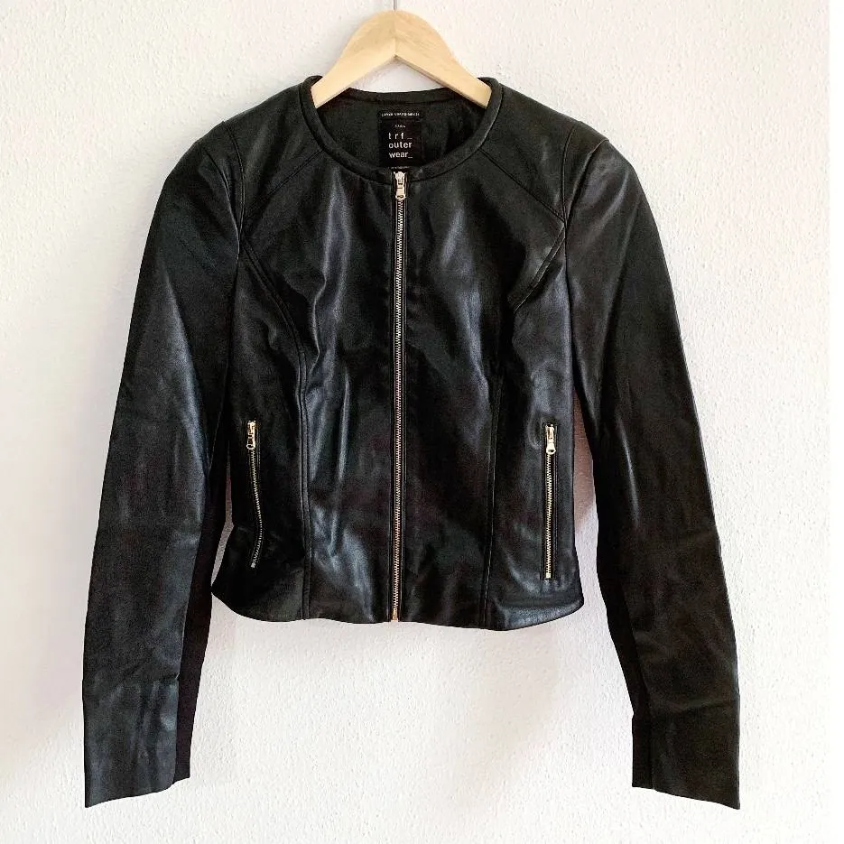 Zara Contourn Leather Jacket photo 1