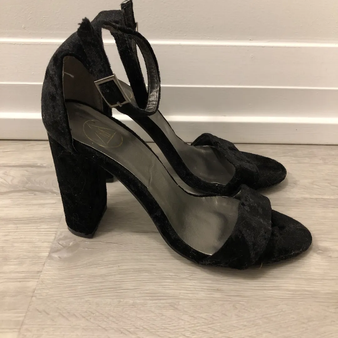 Velvet Heels Size 6.5/7 photo 1