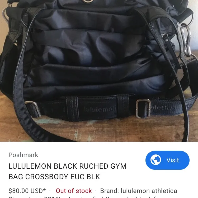 Lululemon Black Gym Bag Cross Body photo 5