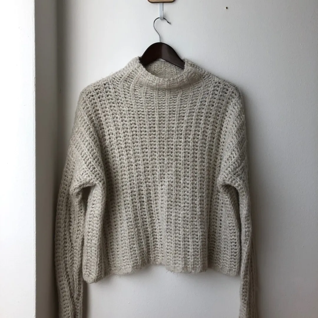 Cozy Cream Colour Women’s Sweater photo 1