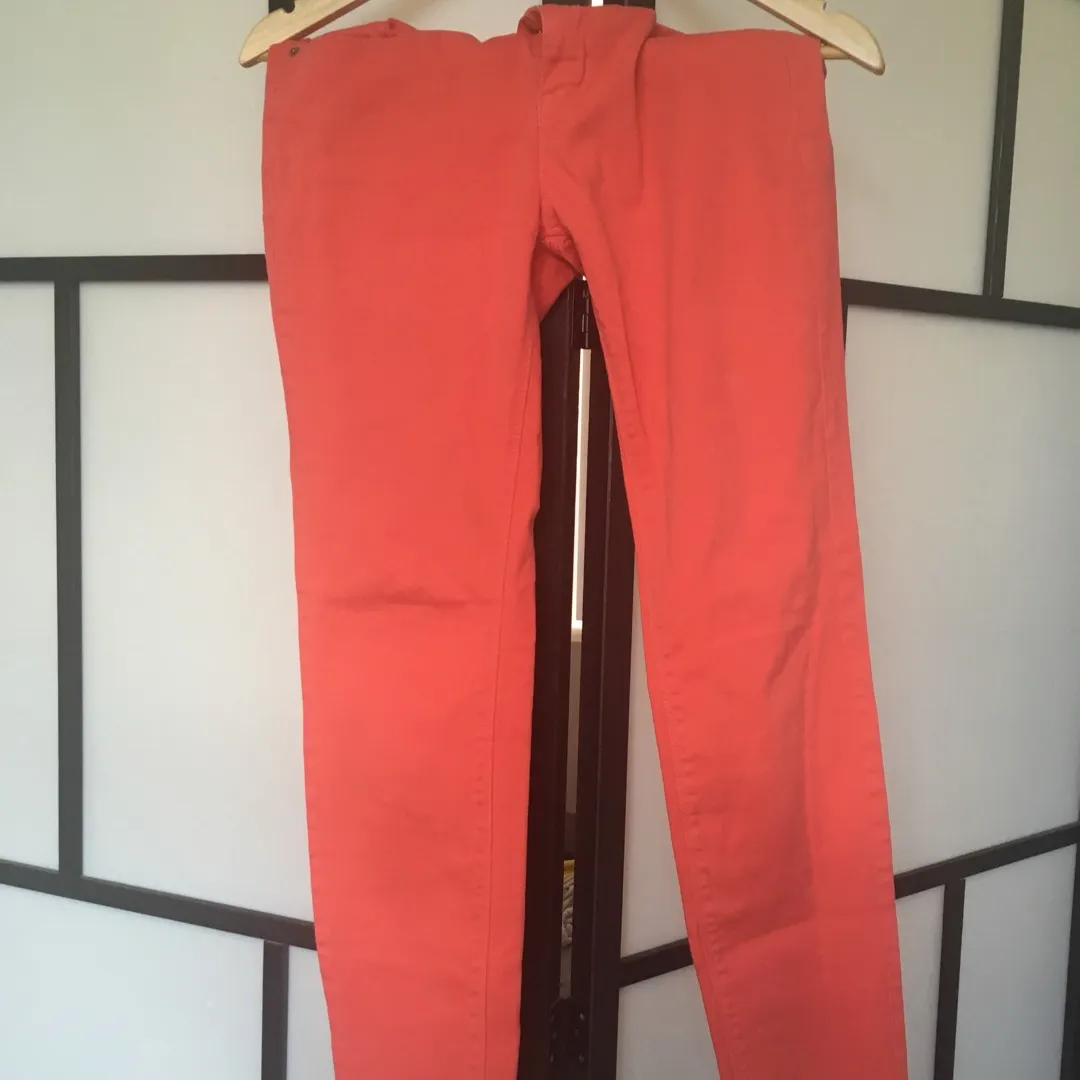women’s size 27 coral BDG brand ankle cigarette jeans photo 1