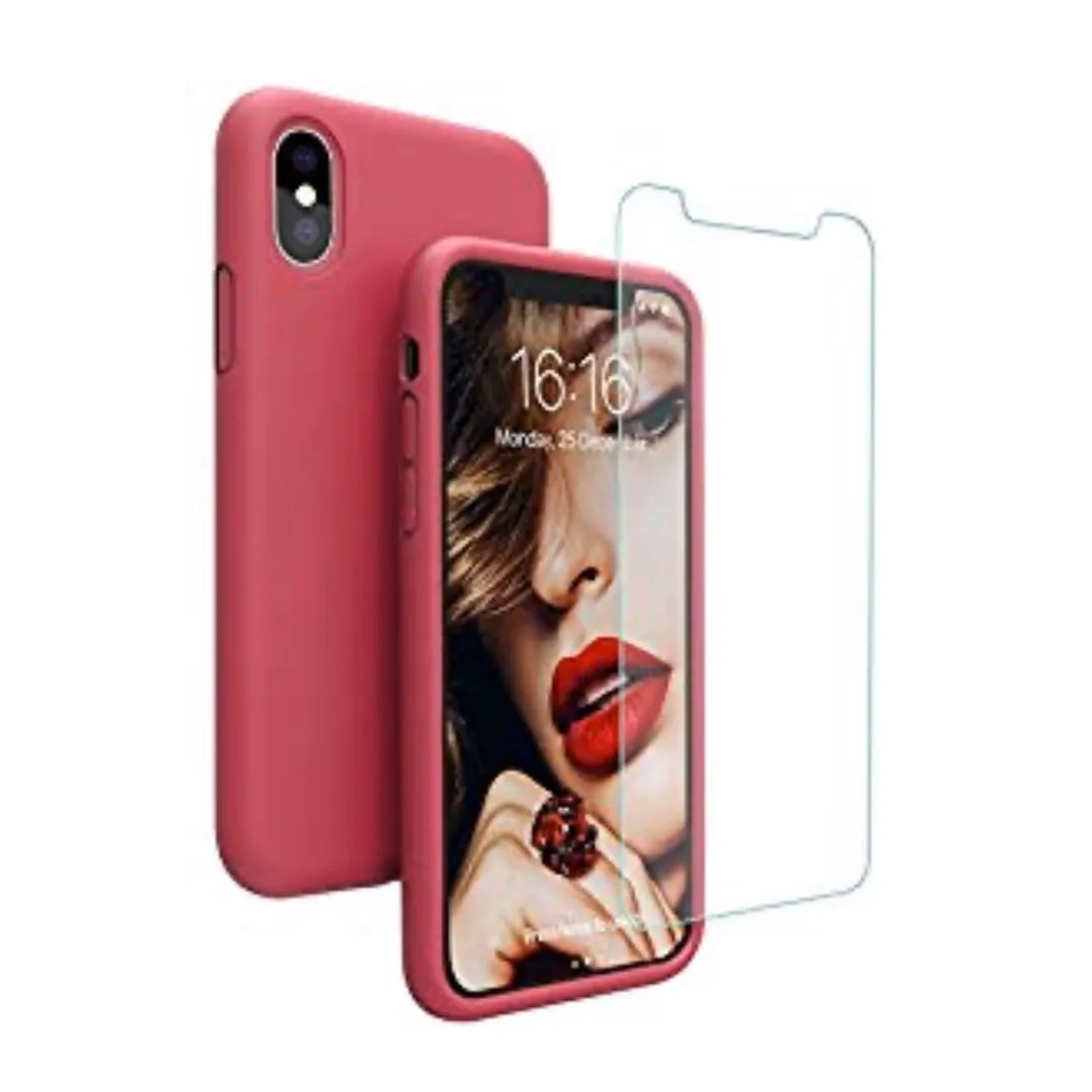 Pink/red iPhone X Case And Screen Protector photo 6