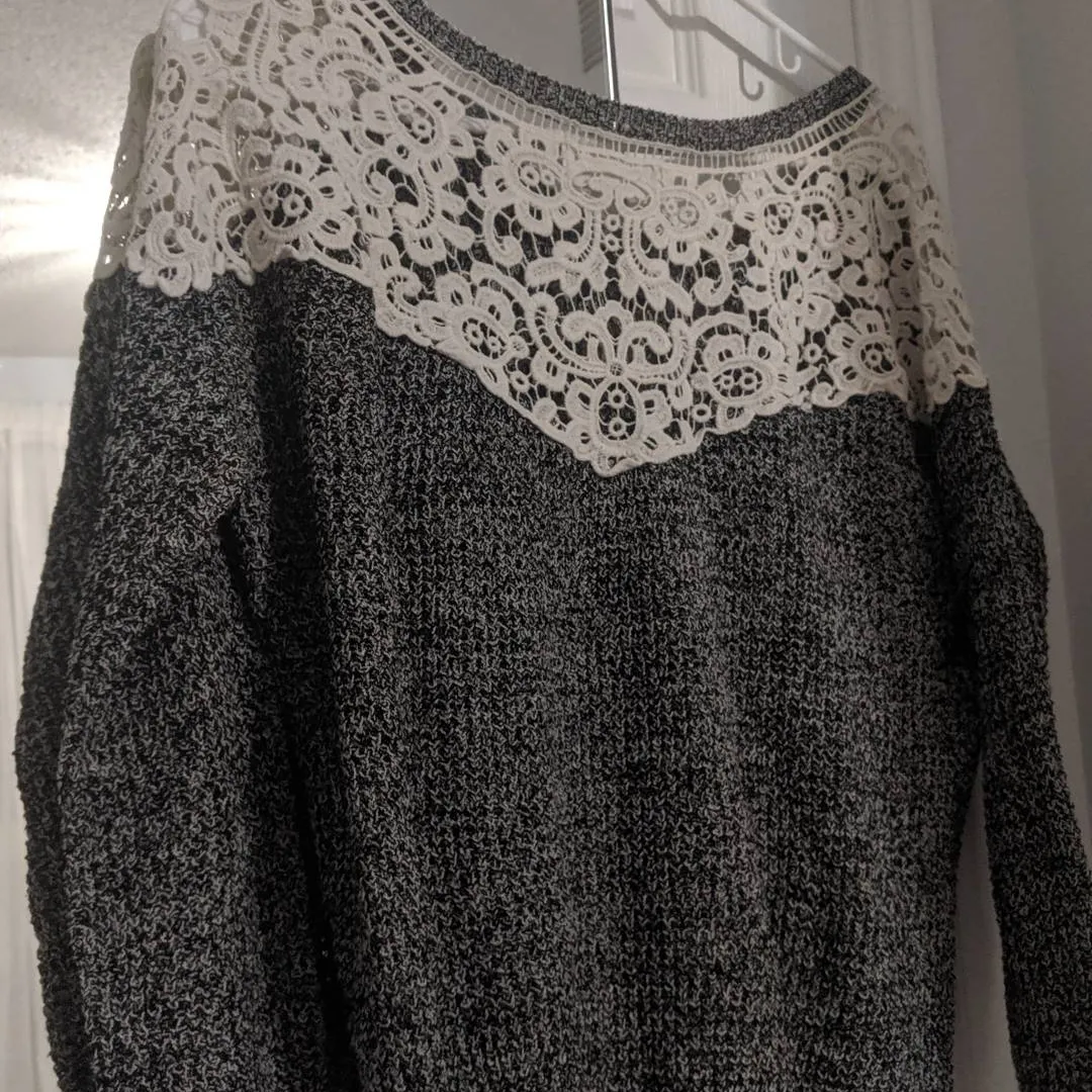 Sweater With Crochet Details photo 3