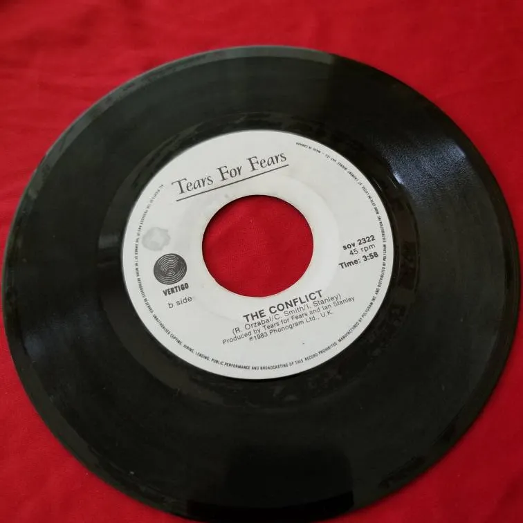 Classic Vinyl 45 Record - Tears For Fears photo 3