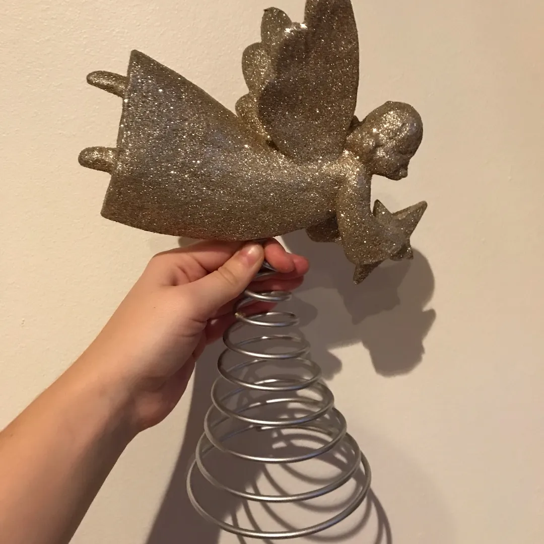 Gold/silver Angel Christmas Tree Topper photo 1