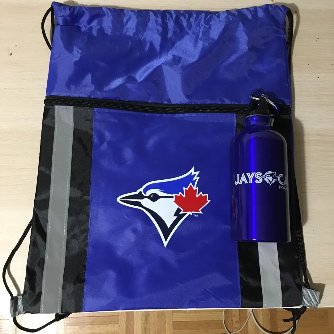 Toronto Blue Jays New Drawstring Bag & Bottle photo 1