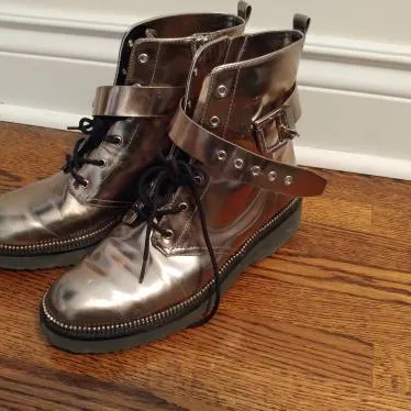 Michael Kors Size 9 Silver Boots photo 1