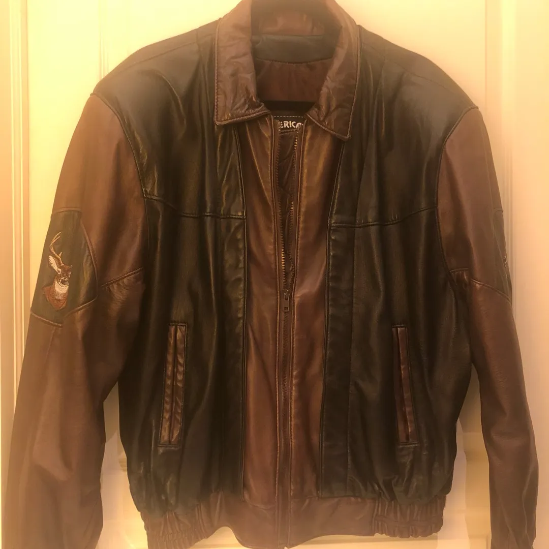 Vintage Unisex Leather Jacket photo 1