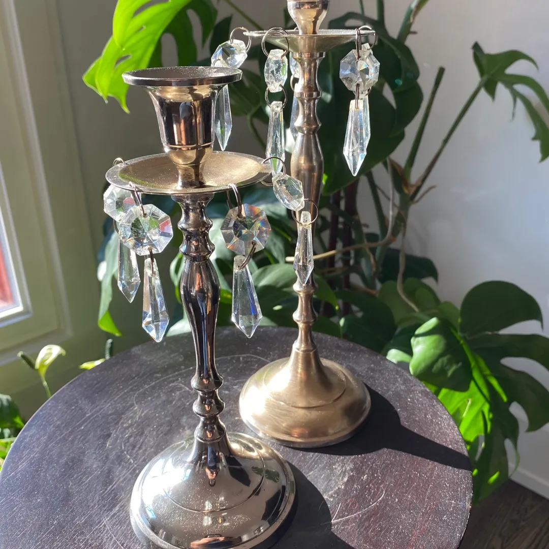 Silver-plated candlesticks photo 1
