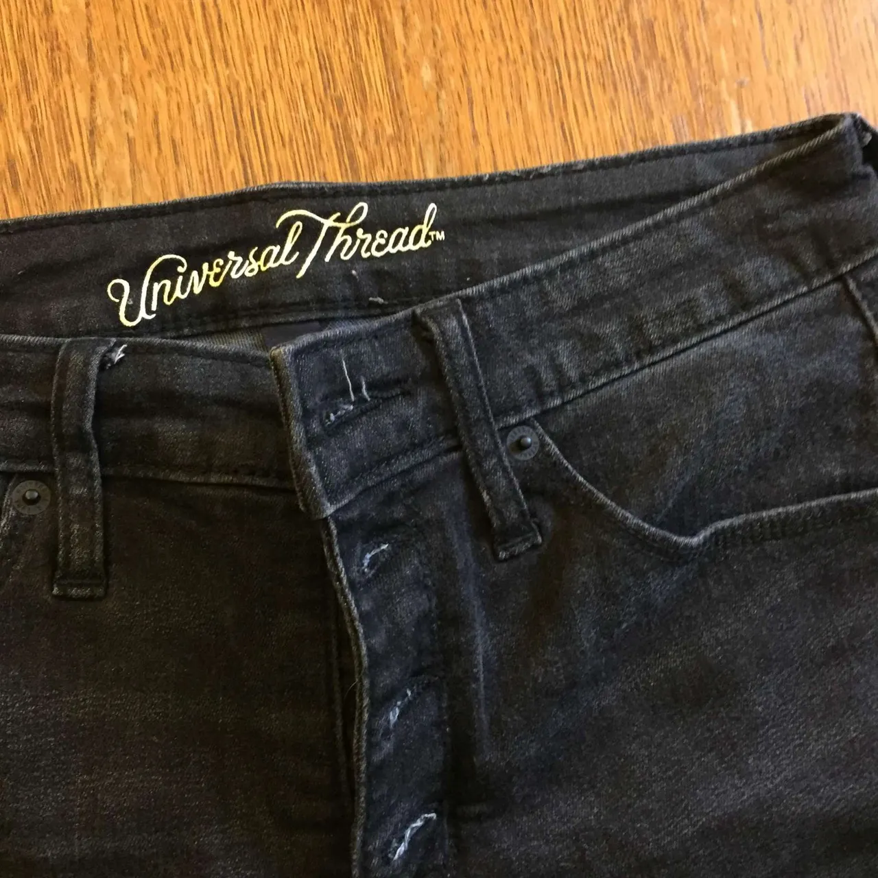 High waisted black jeans, size 6/28 photo 3