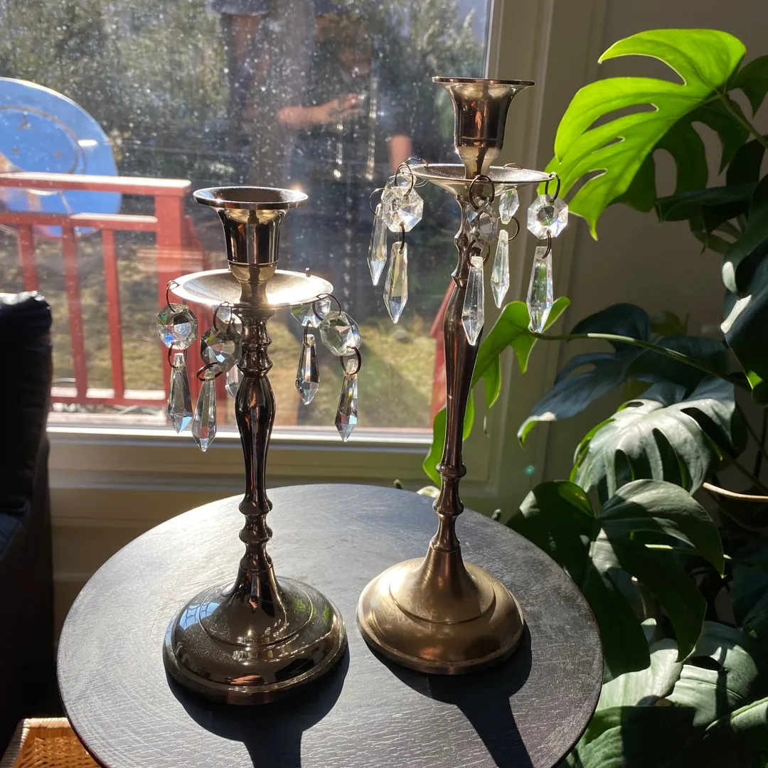 Silver-plated candlesticks photo 4