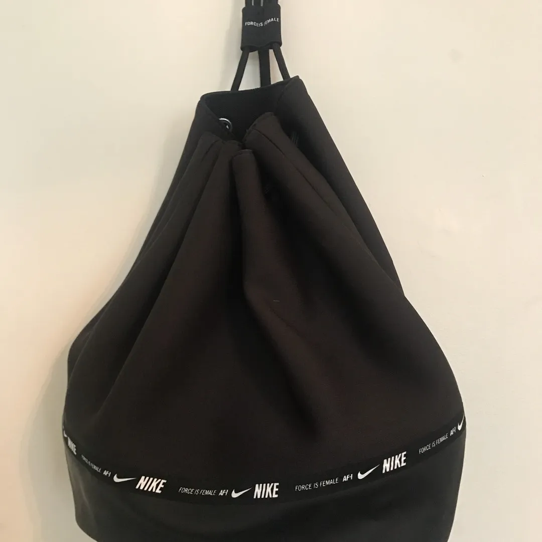 Nike Mini Black drawstring backpack - "Force Is Female" AF1 🎒 photo 1