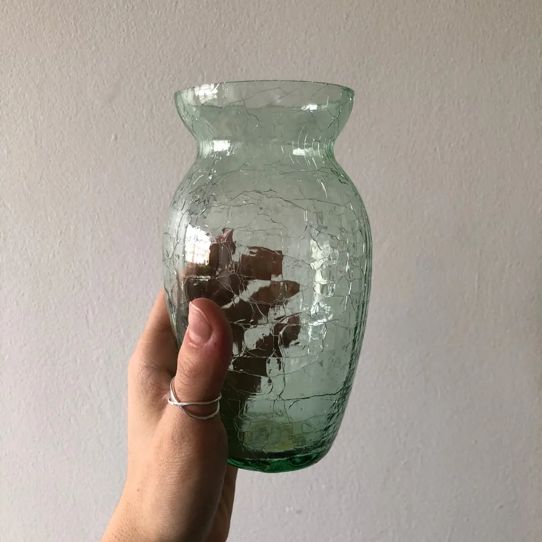 “Cracked” Glass Vase photo 1