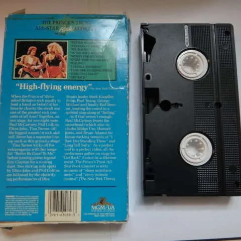 1990 THE PRINCESS TRUST ALL-STAR ROCK CONCERT VHS in original... photo 3