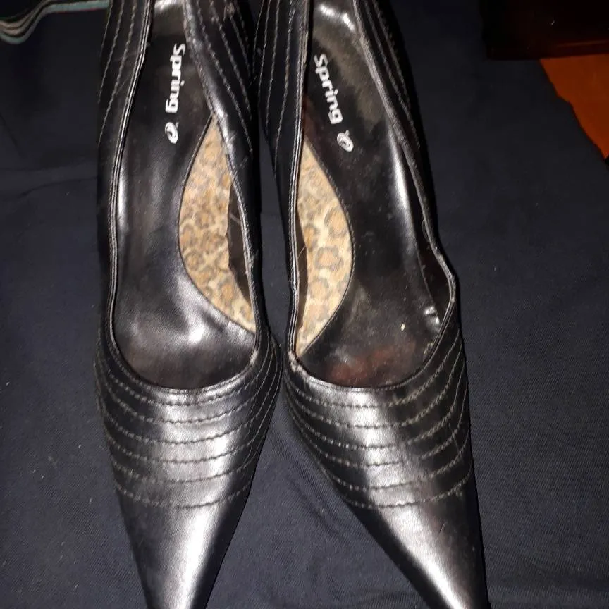 Women's Stilleto Heels. Black.  Hardly worn.  Spring. Size 10 photo 1