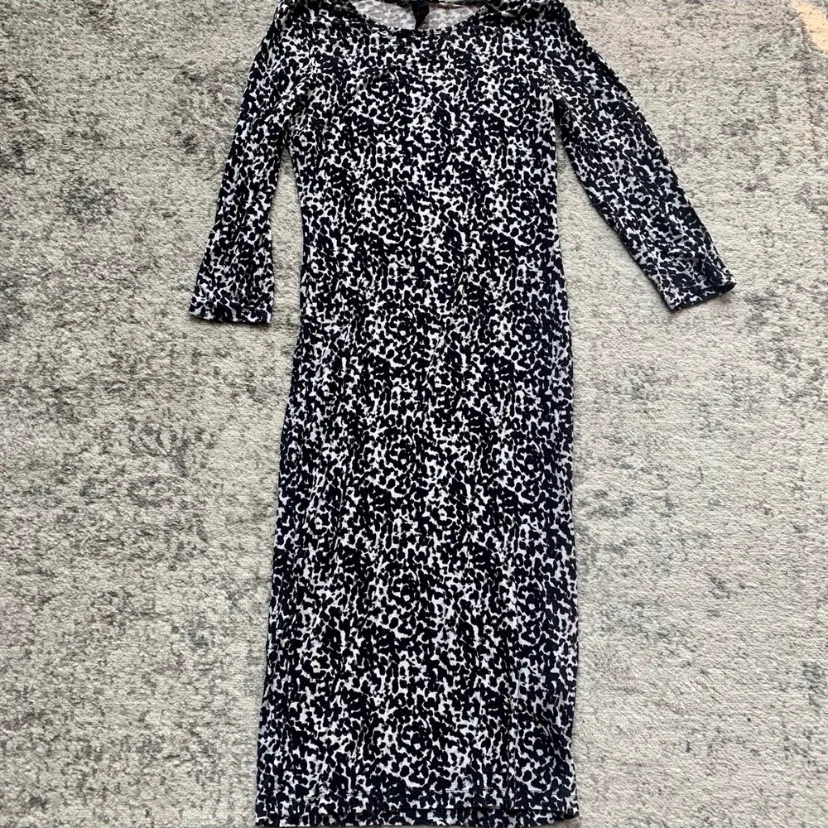 H&M Print Midi Dress Size Small photo 4