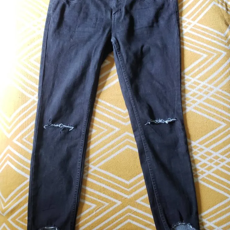 Mid Rise Black Free People Jeans Size 29 photo 3