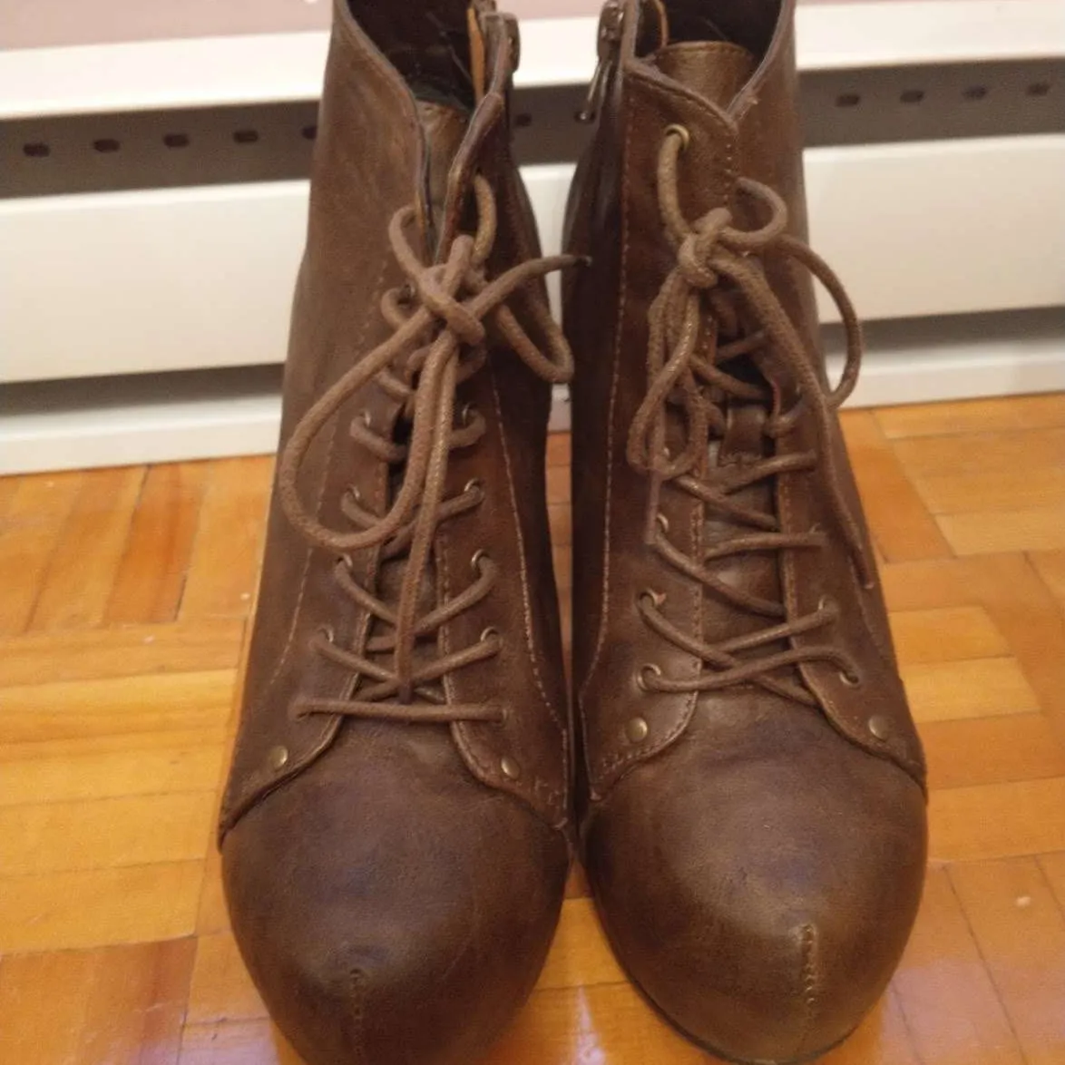 Brown Heel Boots Size 6 photo 1