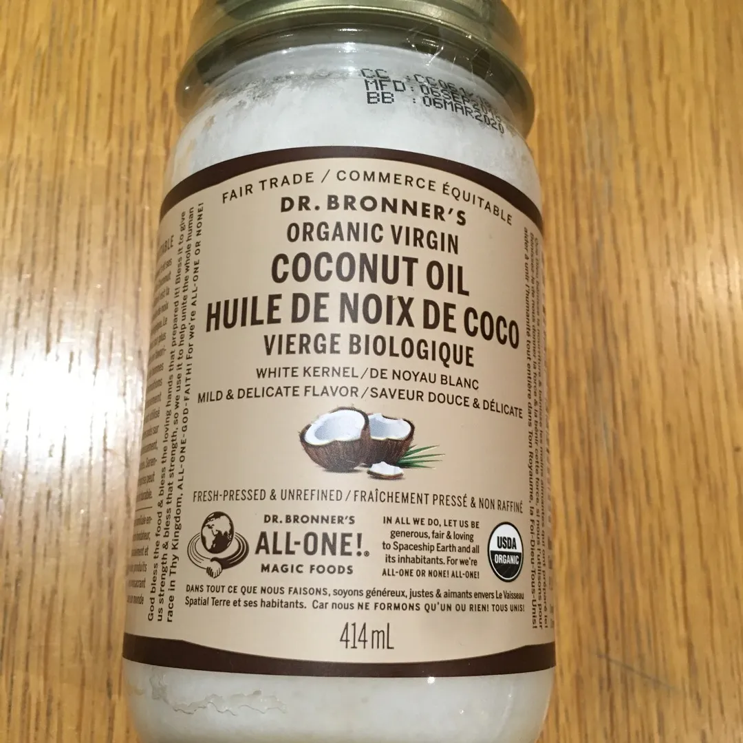 BNIB Dr. Bronner’s Coconut Oil 414 ml photo 1