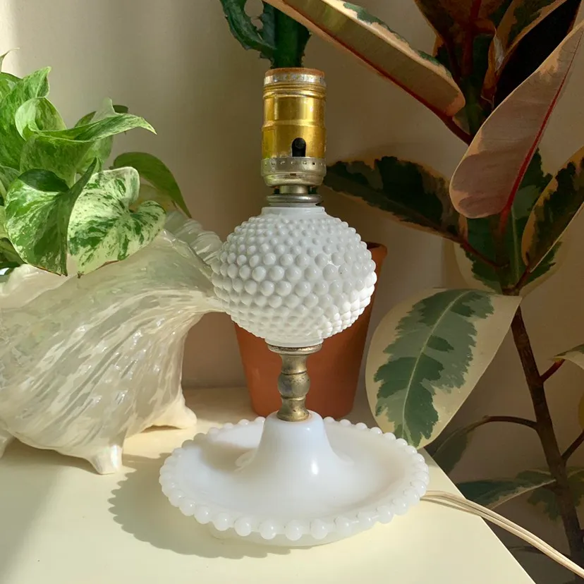 Vintage Milk Glass Lamp photo 1