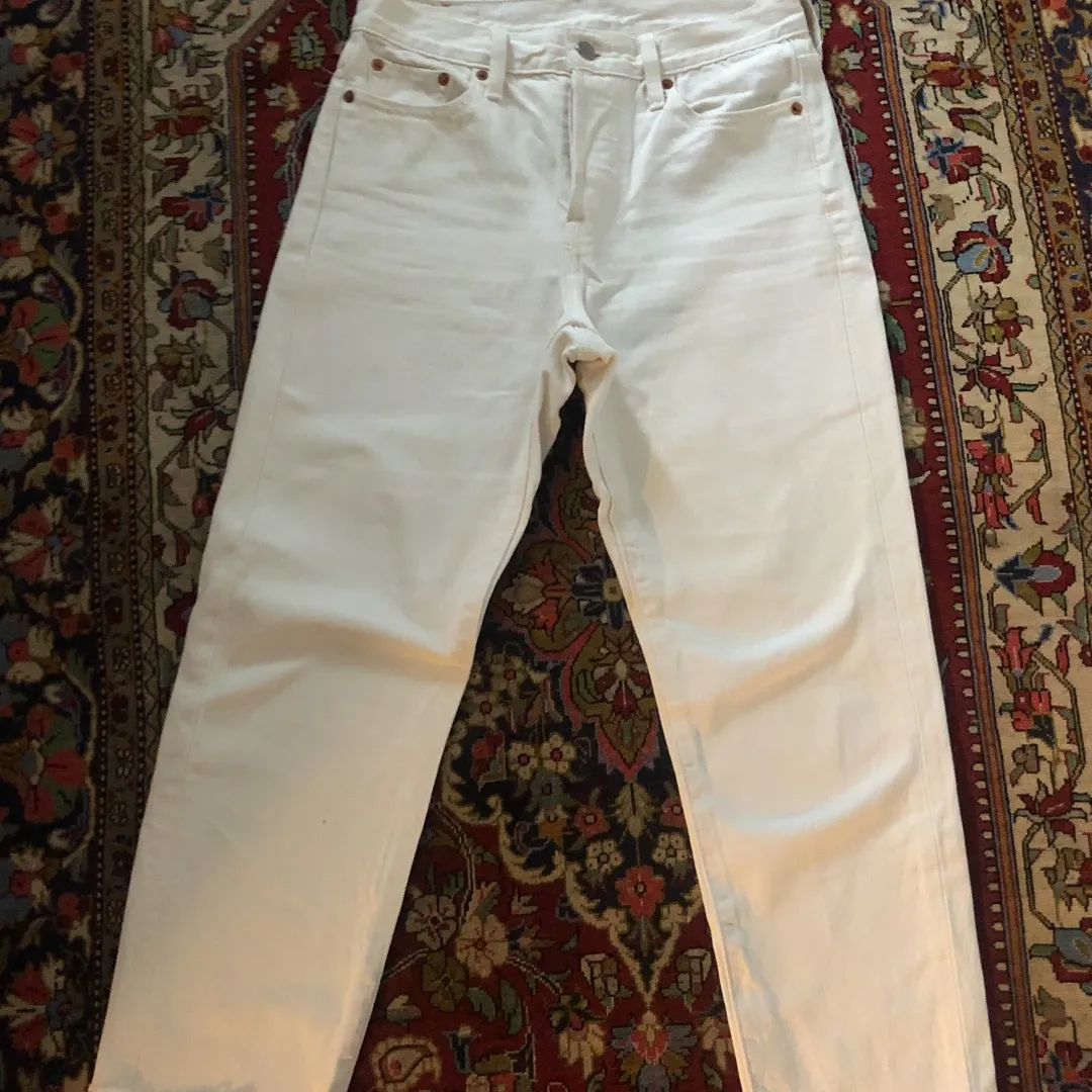 White Levi’s Wedgie Jeans photo 1