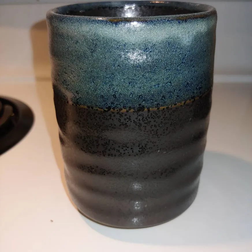 Japanese yunomi stoneware tea cup Or planter photo 3