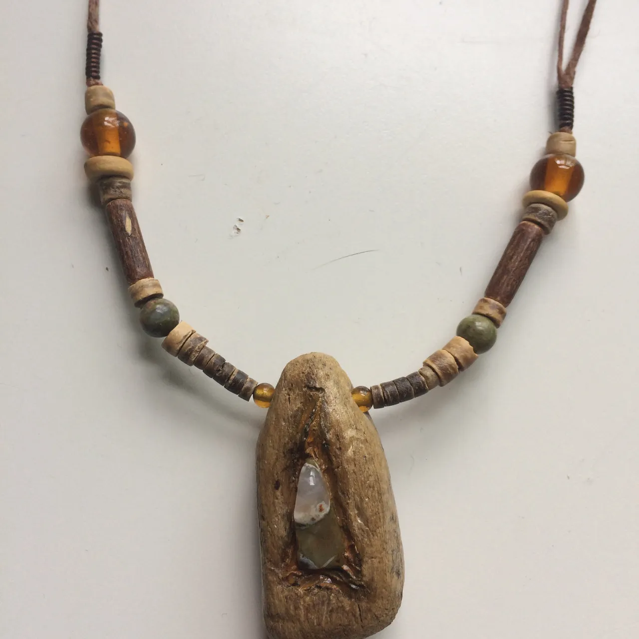 Handmade ryolite stone necklace photo 3