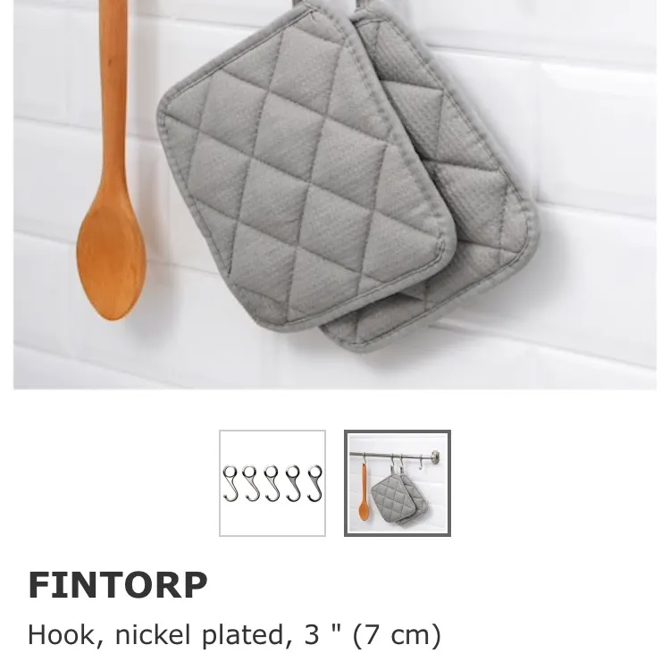 Ikea Fintorp Hooks For Towel Bar photo 1