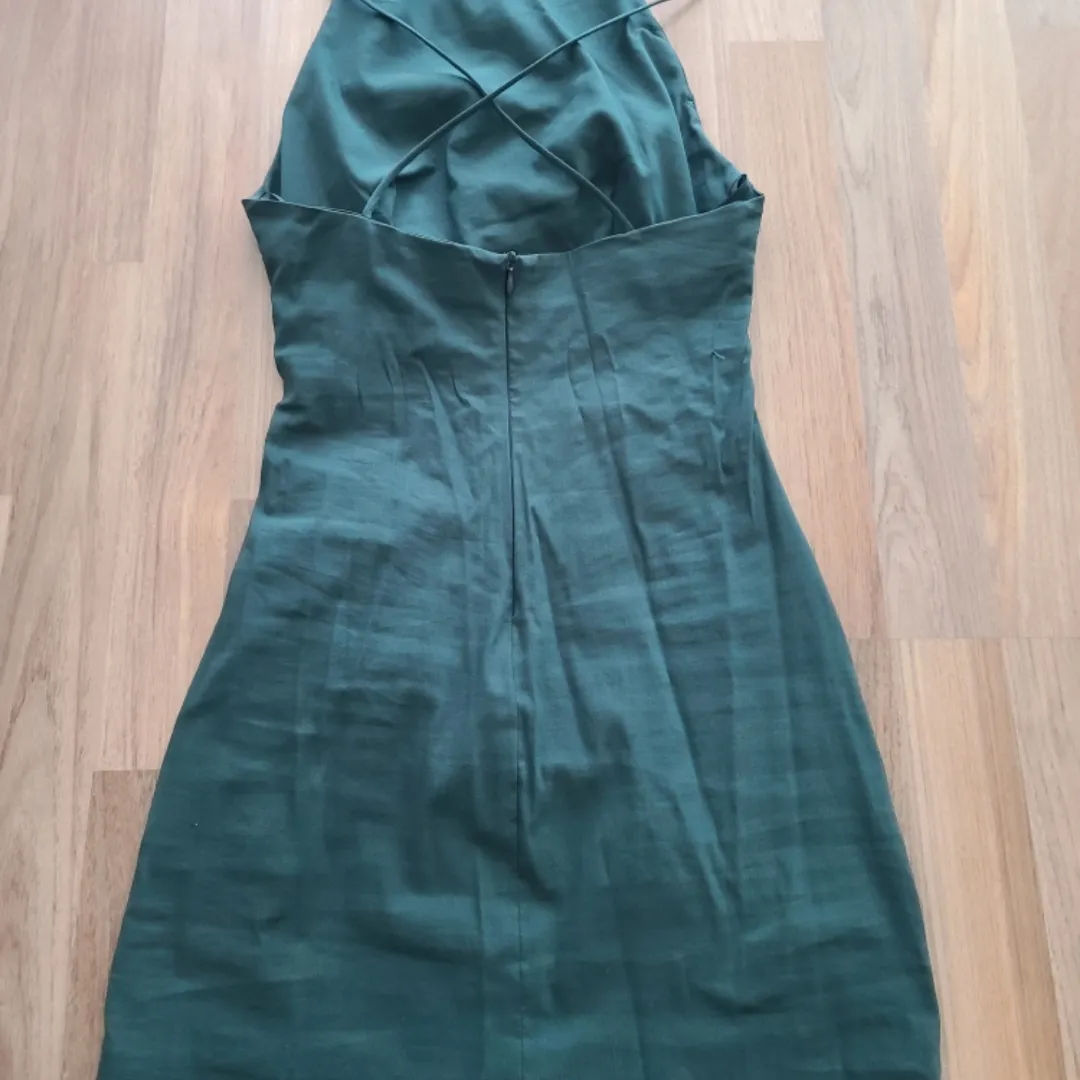 Zara Forrest Green Dress Size S photo 4