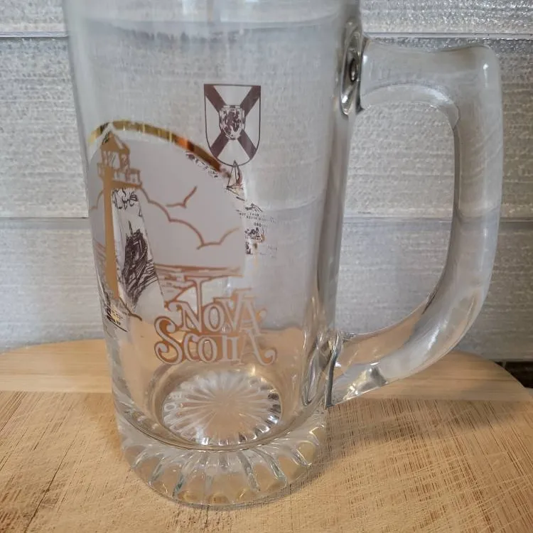 NOVA SCOTIA Stein Beer Or Water Glass Heavy Cup photo 1
