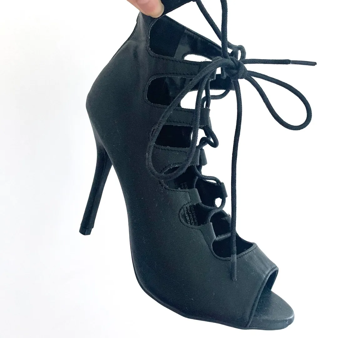 Lace Up Heels - Size 7 photo 3