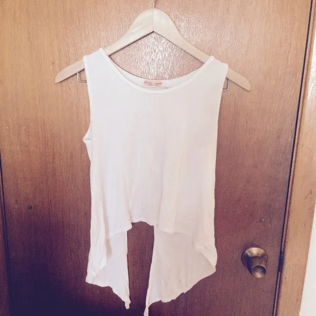 White Tank With Open Back photo 1