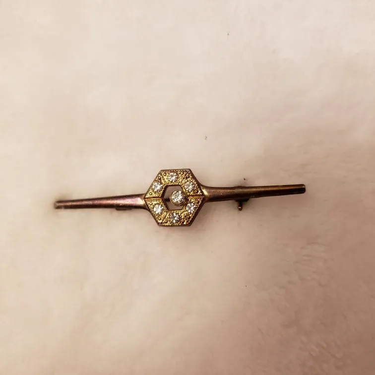 Vintage Brass/copper Bling Flight Pin photo 3