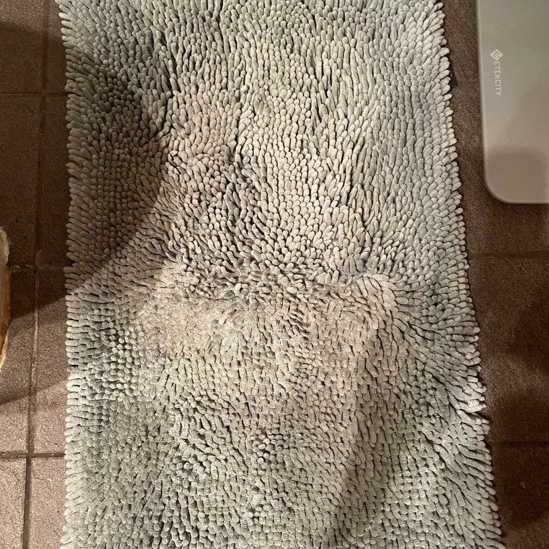 Fabric Shower Curtain and Bath Mat Set photo 5