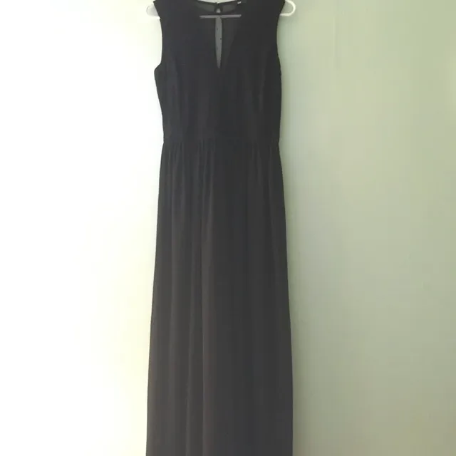 Black Floor Length H&M Dress Size S photo 4