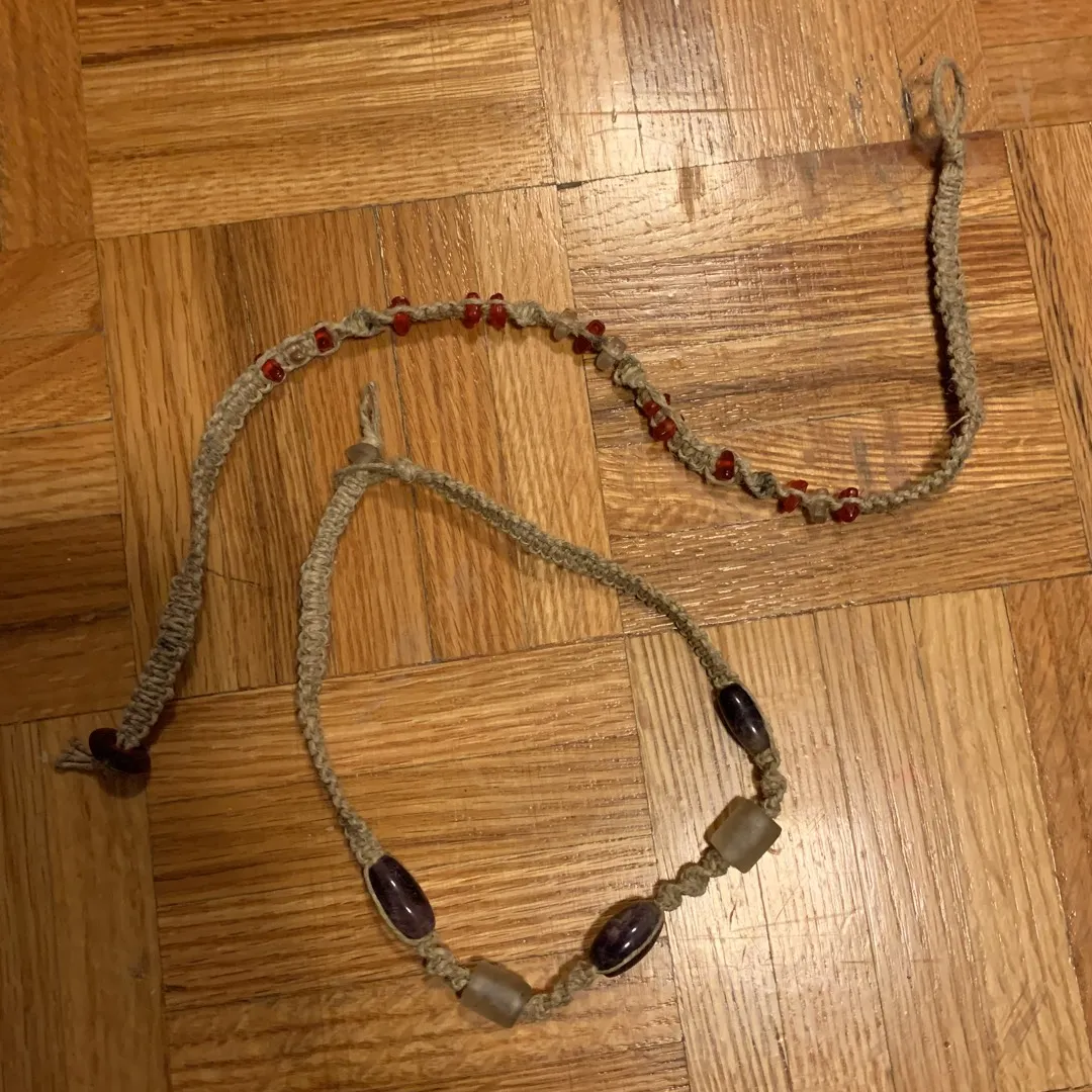 Hemp Gem Glass Necklaces photo 1