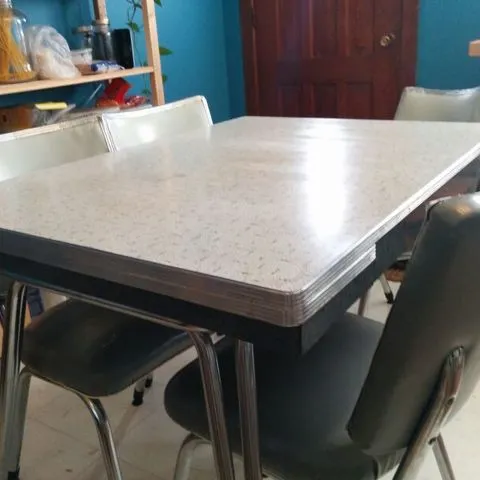 1950s Kitchen Table And 6 Chairs photo 1