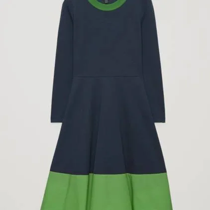COS Panelled Navy Jersey Dress photo 4